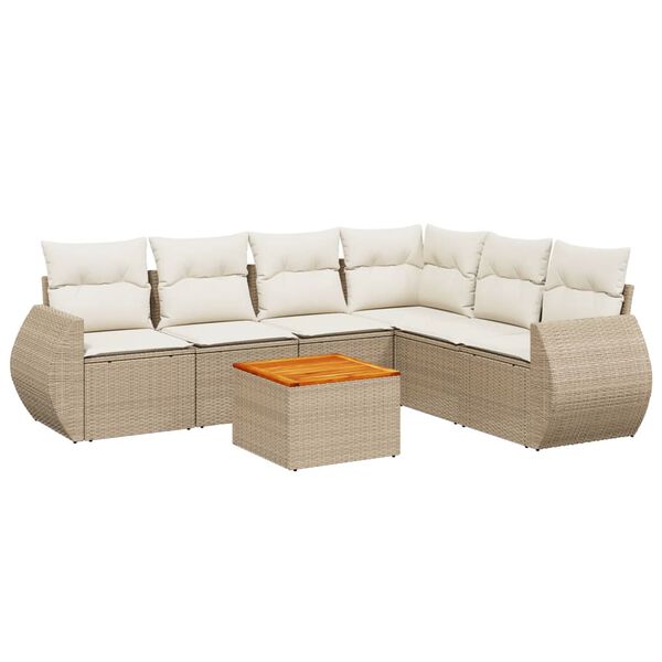 vidaXL Garden Sofa Set Beige