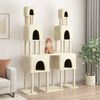 vidaXL Cat Tree Cream Engineered wood, plush, sisal Extra Tall Durable