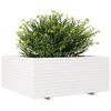 vidaXL Garden Planter White Solid pine wood Large Decorative Inlays