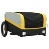 vidaXL Bike Trailer Black and Yellow 66.1 lb Iron