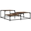 vidaXL Coffee Table Smoked Oak Engineered Wood and Metal Medium