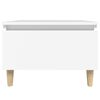 vidaXL Side Table White Engineered wood, solid eucalyptus wood Small