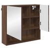 vidaXL Bathroom Furniture Set 3 pcs Brown oak Engineered wood