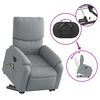 vidaXL Electric Stand Up Massage Recliner Chair Light gray