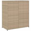 vidaXL Garden Storage Cabinet Beige Poly Rattan Large