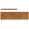 vidaXL Lawn Edging 10 pcs Brown 100 x 0.05 x 20 cm Weathering Steel