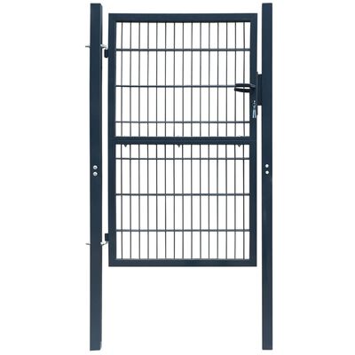 vidaXL 2D Fence Gate (Single) Anthracite Gray 41.7" x 90.6"