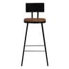 vidaXL Bar Chair Set of 4 Dark Brown, Black