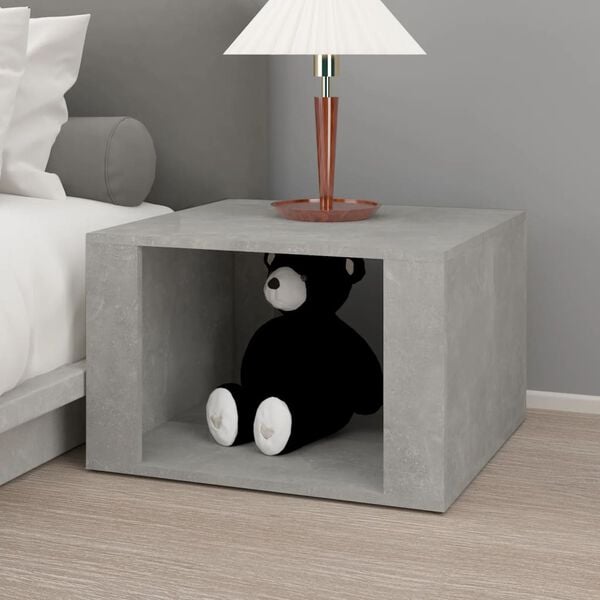 vidaXL Bedside Table Concrete Grey Engineered Wood