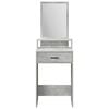 vidaXL Dressing Table Concrete Grey 19.69 x 16.14 x 55.12 in