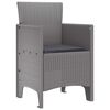 vidaXL Garden Chair 4 pcs Light gray 53 x 49 x 85 cm PP