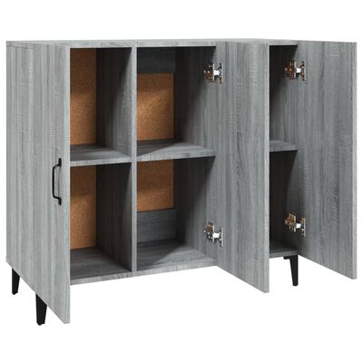 vidaXL Sideboard Gray Sonoma 35.4"x13.4"x31.5" Engineered Wood