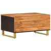 vidaXL Coffee Table Brown and Black Solid mango wood, MDF, iron