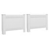 vidaXL Radiator Covers 2 pcs White 44.1"x7.5"x32.1" MDF