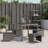 vidaXL Garden Stool Set of 4 Grey