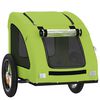 vidaXL Pet Bike Trailer Green Oxford fabric, Iron, PVC Standard Durable