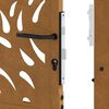 vidaXL Garden Gate 39.4x68.9" Weathering Steel Flame Design