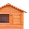 vidaXL Rabbit Hutch Brown Pine Wood Large Durable Rabbit Hutch