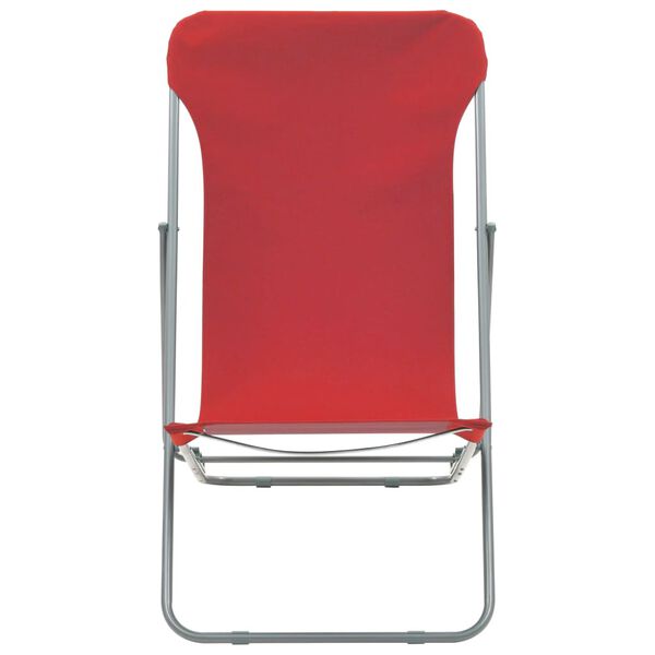 vidaXL Beach Chair Set of 2 Red