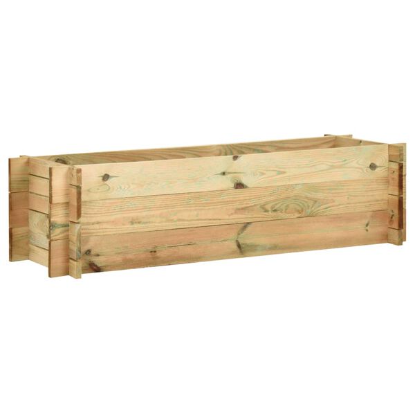 vidaXL Planter Treated Pinewood Large Durable Rectangular Rustic