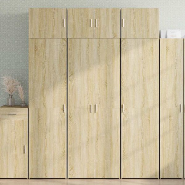 vidaXL Storage Cabinet Sonoma oak Engineered wood Tall Storage Cabinet