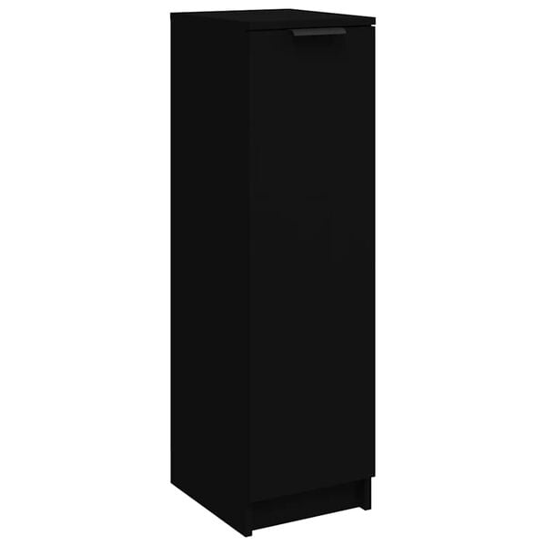 vidaXL Shoe Cabinet Black Engineered Wood Medium Shoe Cabinet