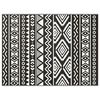 vidaXL Outdoor Rug ARAKIL black pattern 118.1" x 157.5" PP