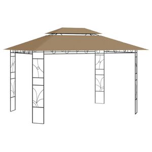 vidaXL Gazebo Taupe Steel, fabric (100% polyester) with PA coating