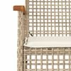 vidaXL Garden Dining Set Beige PE rattan Medium Removable Covers