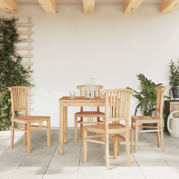 vidaXL Garden Dining Set Natural Teak Solid Teak Wood Medium Ergonomic
