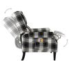 vidaXL Massage Reclining Chair Black and White Plaid