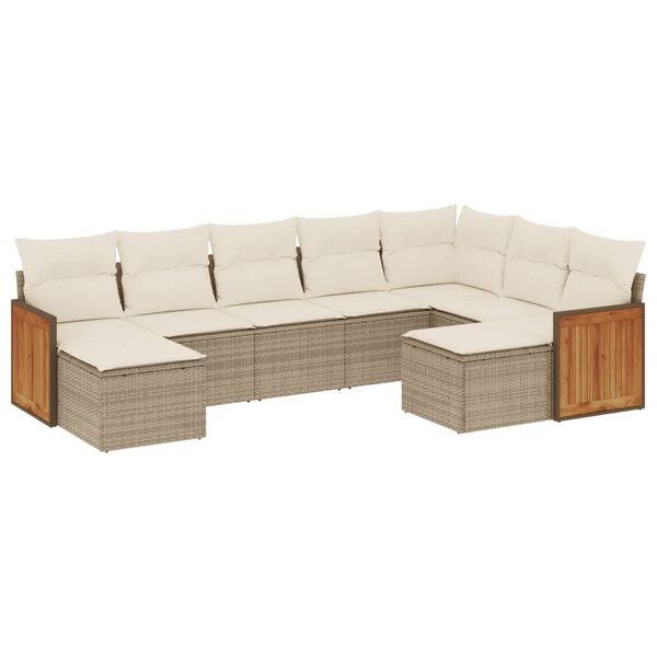 vidaXL Garden Sofa Set Beige