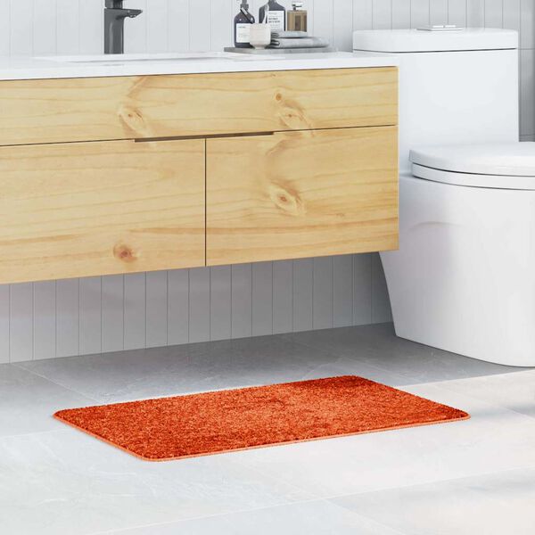 vidaXL Anti-slip Bath Mat Orange 19.7" x 31.5" PP