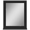 vidaXL Bathroom Mirror Black Engineered wood, Powder-coated steel, Glass
