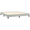 vidaXL Bed Frame Light Grey Velvet, Plywood, Engineered Wood King Sturdy