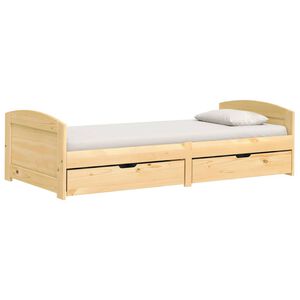 vidaXL Day Bed Natural Wood Solid pine wood, plywood 35.4 x 78.7 in