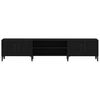 vidaXL TV Cabinet Black Oak 70.87 x 12.40 x 15.75 in Engineered Wood