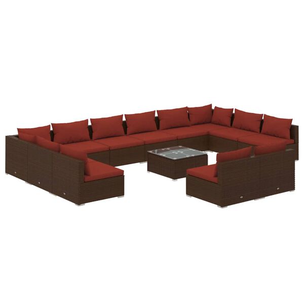 vidaXL Garden Lounge Set Brown