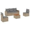 vidaXL Garden Sofa Set Beige, Brown, Light Grey