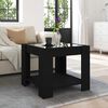 vidaXL Coffee Table Black Engineered wood Compact Coffee Table Square