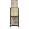 vidaXL Bookcase Sonoma Oak Engineered Wood Medium Adjustable Feet