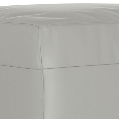 vidaXL Footstool Light Gray 23.6"x19.7"x16.1" Microfiber Fabric