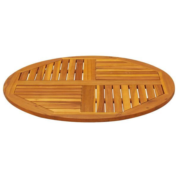 vidaXL Table Top Round Dining Table Round Rustic Solid Wood Table