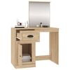 vidaXL Dressing Table Sonoma Oak Engineered wood, acrylic