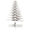 vidaXL Wooden Christmas Tree White Solid pine wood 39.4 in Rotatable