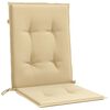 vidaXL Lowback Chair Cushion Set of 4 Melange Beige 100% Polyester