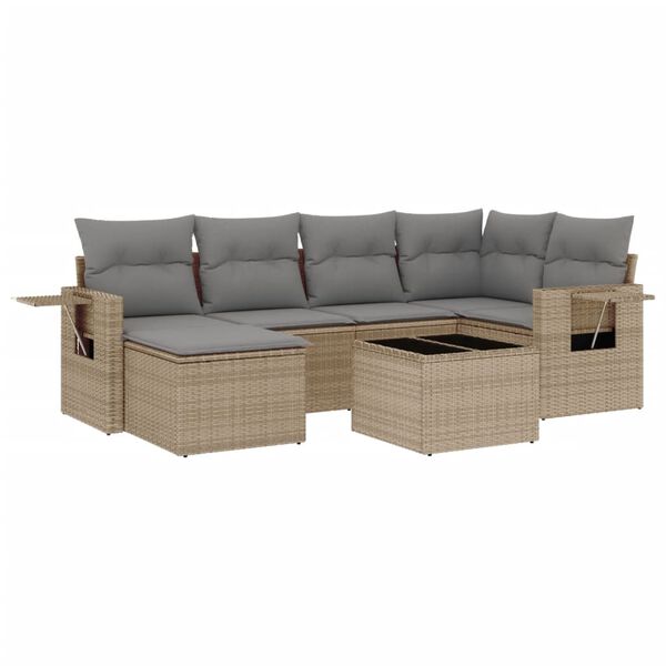 vidaXL Garden Sofa Set Beige