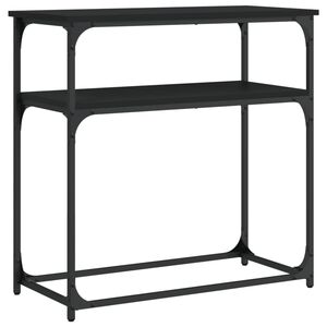 vidaXL Console Table Black Engineered wood and metal Medium