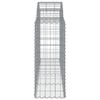 vidaXL Gabion Basket Set of 40 Silver Galvanized Iron Decorative Inlays