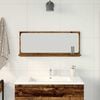 vidaXL Mirror Shelf Old wood 35.43 x 4.13 x 14.57 in Engineered Wood